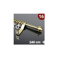 Gardinia Fém karnis szett (16 mm rúd) Kugel - antik réz - 240 cm karnis, függönyrúd