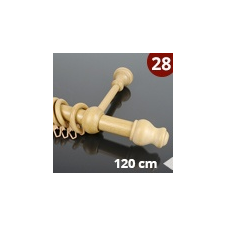 Gardinia Lugano fa függönykarnis, natúr, egy soros, 120 cm karnis, függönyrúd