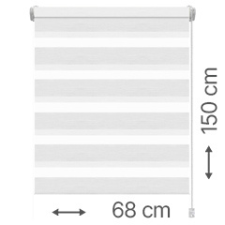 Gardinia Mini zebra roló - sávroló oldalfeszítéssel (Z720 fehér) ablakra: 68x150 cm lakástextília