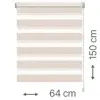 Gardinia Mini zebra roló - sávroló oldalfeszítéssel (Z730 krém) ablakra: 64x150 cm