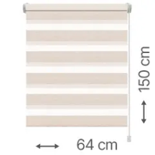 Gardinia Mini zebra roló - sávroló oldalfeszítéssel (Z730 krém) ablakra: 64x150 cm lakástextília