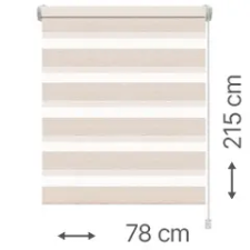 Gardinia Mini zebra roló - sávroló oldalfeszítéssel (Z730 krém) ajtóra, ablakra: 78x215 cm lakástextília