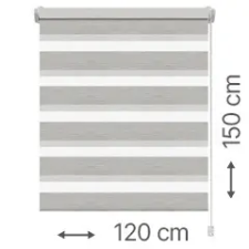 Gardinia Mini zebra roló - sávroló oldalfeszítéssel (Z730 világosszürke) ablakra: 120x150 cm lakástextília