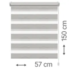 Gardinia Mini zebra roló - sávroló oldalfeszítéssel (Z730 világosszürke) ablakra: 57x150 cm lakástextília