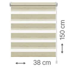 Gardinia Mini zebra roló - sávroló oldalfeszítéssel (Z750 natúr) ablakra: 38x150 cm lakástextília
