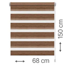 Gardinia Mini zebra roló - sávroló oldalfeszítéssel (Z752 barna) ablakra: 68x150 cm lakástextília