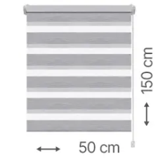 Gardinia Mini zebra roló - sávroló oldalfeszítéssel (Z753 szürke) ablakra: 50x150 cm lakástextília