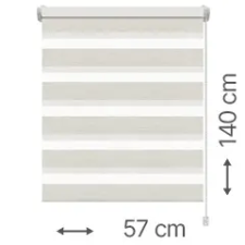 Gardinia Mini zebra roló - sávroló oldalfeszítéssel (Z760 bézs, selyem) ablakra: 57x140 cm lakástextília