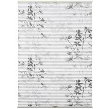 Gardinia pliszé madárbirs levelek 50 cm x 130 cm fehér lakástextília