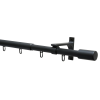 Gardinia Thasos függönyrúdkészlet Ø 19/22 mm átmérő kihúzható 190-360 cm fekete