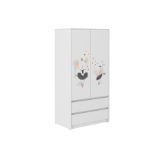  Gardróbszekrény B9  2 ajtós - 2  fiókos egérke bútor