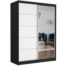  Gardróbszekrény Rivano I. 150x200x60cm fekete - fehér bútor