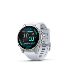 Garmin fenix 8 Silver with Whitestone Silicone Band 010-02903-00 okosóra