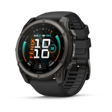 Garmin Fenix 9 51mm AMOLED karbonszürke DLC Titanium fekete szilikon szíjjal (ED) 010-04763-11 okosóra