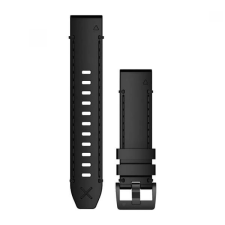 Garmin Marq óraszíj 22mm fekete bőr fekete csat (QuickFit) okosóra kellék