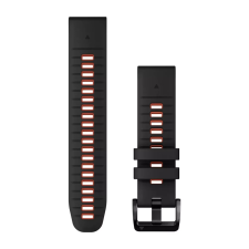 Garmin Óraszíj 22 mm fekete/piros szilikon (QuickFit) okosóra kellék