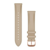 Garmin Óraszíj vivomove 3 világos kő bőr, 18K RoseGold PVD csattal (QR 20 mm)