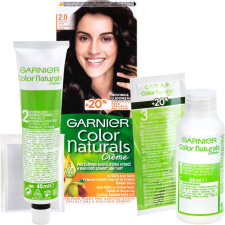 Garnier Color Naturals Creme hajfesték árnyalat 2.0 Soft Black 1 db hajfesték, színező