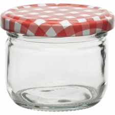 Gastro Lekváros befőttes üveg, 120 ml, 6 db, kockás fedő, Gastro konyhai eszköz