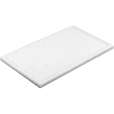 Gastro Műanyag barázdált vágódeszka, 25x16x1 cm, fehér konyhai eszköz