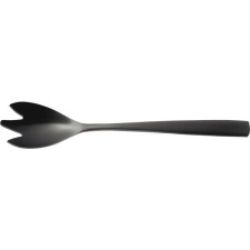 Gastro Rozsdamentes salátás villa, Barcelona 26,6 cm, fekete tányér és evőeszköz