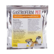 Gastroferm Pet probiotikum + vitamin por 100g vitamin, táplálékkiegészítő kutyáknak
