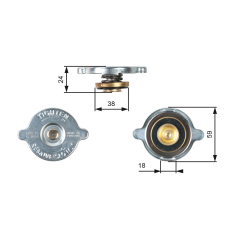 Gates Zárófedél, hűtő GATES RC113 autóalkatrész