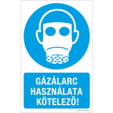  Gázálarc használata kötelező! biztonságtechnikai eszköz
