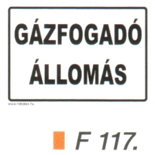  Gázfogadó állomás F117 információs címke