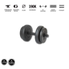  GazoFitness kézi súlyzó 1×8,5kg (össz: 8,5kg) menetes súlyzórúddal