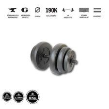 GazoFitness kézi súlyzó 1 x 19kg (össz: 19kg) menetes súlyzórúddal kézisúlyzó