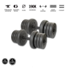  GazoFitness kézi súlyzó 2 x 15kg (össz: 30kg) menetes súlyzórúddal