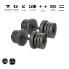 GazoFitness kézi súlyzó 2 x 15kg (össz: 30kg) menetes súlyzórúddal kézisúlyzó