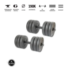 GazoFitness kézi súlyzó 2 x 16,5kg (össz: 33kg) menetes súlyzórúddal kézisúlyzó