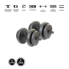  GazoFitness kézi súlyzó 2 x 16,5kg (össz: 33kg) menetes súlyzórúddal