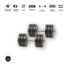 GazoFitness - Magyar súlyzó GazoFitness® Kézi Súlyzó 2 x 8 Kg./16Kg/