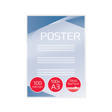 GBC Meleglamináló fólia, 100 mikron, A3, fényes, ív/csomag (3740307) lamináló fólia