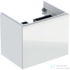 Geberit ACANTO 64x47,5x53,5 cm-es 1 fiókos alsószekrény mosdó nélkül,fényes fehér/üveg,500.610.01.2