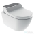 Geberit AquaClean Tuma Comfort perem nélküli wc+okos wc tető fekete üveg takarólappal,fehér 146.292.SJ.1 (146.293.SJ.1)