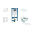 Geberit Duofix falra szerelhető WC szett, Ideal Standard Alpha WC ülőkével, Geberit Sigma 01 alpesi fehér nyomólappal SANI11CD3124