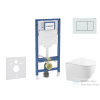 Geberit Duofix falra szerelhető WC szett, Kielle Gaia kompakt WC soft close ülőkével, Geberit Sigma 30 fényes/matt fehér nyomólappal SANI11CA3149B