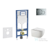 Geberit Duofix falra szerelhető WC szett, Kielle Gaia WC és soft close ülőkével, Geberit Sigma 01 fényes króm nyomólappal SANI11CA1132B