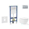 Geberit Duofix falra szerelhető WC szett, Kielle Oudee Vortex WC és soft close ülőke, Geberit Delta 01 fényes króm nyomólappal SANI11CA1156B