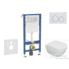 Geberit Duofix falra szerelhető WC szett, Kielle Oudee WC és soft close ülőkével, Geberit Delta 20 alpesi fehér nyomólappal SANI11CA3131B