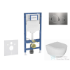 Geberit Duofix falra szerelhető WC szett, Kielle Oudee WC és soft close ülőkével, Geberit Sigma 20 acél nyomólappal SANI11CA6101B