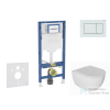 Geberit Duofix falra szerelhető WC szett, Kielle Oudee WC és soft close ülőkével, Geberit Sigma 30 fényes/matt fehér nyomólappal SANI11CA3135B