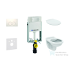 Geberit Kombifix falra szerelhető WC szett, Ideal Standard Alpha WC ülőkével, Delta 21 alpesi fehér nyomólappal 110100001NR1