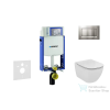 Geberit Kombifix falra szerelhető WC szett, Ideal Standard Tesi Wc ülőkével, Sigma 30 matt/fényes króm nyomólappal 110302005NF7
