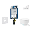 Geberit Kombifix falra szerelhető WC szett, Kielle Oudee Vortex WC soft close ülőkével, Geberit Sigma 30 fehér/króm nyomólappal SANI15CA3181