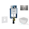 Geberit Kombifix falra szerelhető WC szett, Kielle Oudee WC soft close ülőkével, Geberit Sigma 20 acél nyomólappal SANI15CA6101